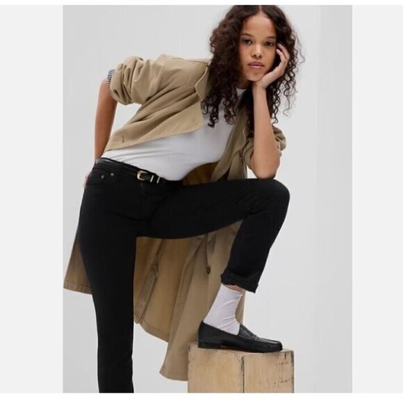 GAP 90's Mid Rise Classic Straight Black Jeans Plus Size 20/35 #447128 RT$80 - Picture 5 of 15